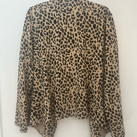 Belle by Kim Gravel Tan Leopard Print Moto Jacket - Picture 9 of 15
